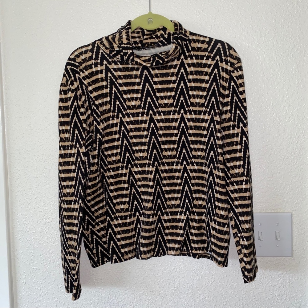 Black and Brown Turtle Neck Sweater